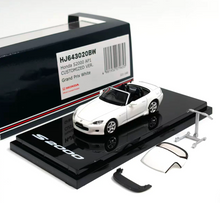 Load image into Gallery viewer, HJ64 1:64 JDM White S2000 AP1 Sports Model Diecast Metal Car Box New Collection