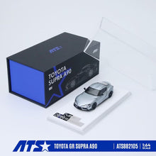 Load image into Gallery viewer, ATS 1:64 Silver Blue GR Supra A90 Coupe Sports Model Diecast Metal Car Box New Collection