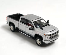 Load image into Gallery viewer, SC 1:64 Silver Silverado Pickup Truck Sports Model Diecast Metal Car Box New Collection