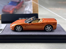 Load image into Gallery viewer, Bliss 1:64 Orange C6 Convertible Coupe Sports Model Diecast Metal Car Box New Collection