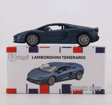 Load image into Gallery viewer, Bburago 1:64 Blue Temerario Sports Open Model Diecast Metal Car Box New Collection