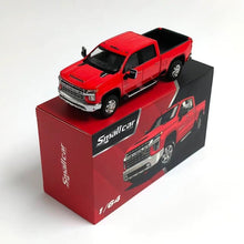 Load image into Gallery viewer, SC 1:64 Red Silverado Pickup Truck Sports Model Diecast Metal Car Box New Collection