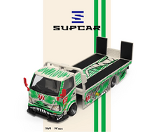 Load image into Gallery viewer, Supcar 1:64 Dinosaur Hino H300 Tow Flatbed Truck Model Diecast Metal Car New Collection