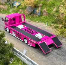Load image into Gallery viewer, CC 1:64 Pink Hino H300 Custom Tow Flatbed Truck Model Diecast Metal Car New Collection
