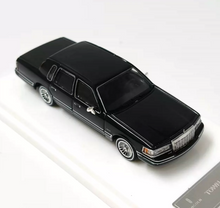 Load image into Gallery viewer, MK 1:64 HEC Black 1992 Town Car Luxury Classic Model Diecast Metal Car New Collection
