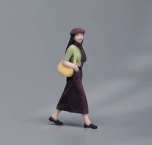 Load image into Gallery viewer, 1:64 Painted Figure Model Miniature Resin Diorama Walking Lady Woman Elegant