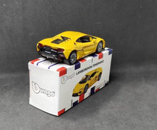 Load image into Gallery viewer, Bburago 1:64 Yellow Temerario Sports Open Model Diecast Metal Car Box New Collection