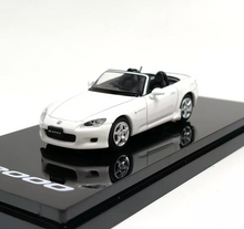 Load image into Gallery viewer, HJ64 1:64 JDM White S2000 AP1 Sports Model Diecast Metal Car Box New Collection