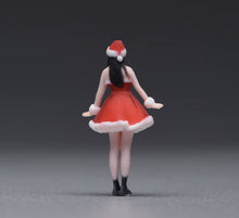 Load image into Gallery viewer, 1:64 Painted Figure Model Miniature Resin Diorama Christmas Santa Girl Skirt