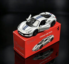 Load image into Gallery viewer, Bburago 1:64 Silver 488 Pista Sports Open Model Diecast Metal Car Box New Collection