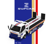 Load image into Gallery viewer, Supcar 1:64 Blue White Hino H300 Tow Flatbed Truck Model Diecast Metal Car New Collection