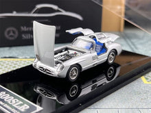 Load image into Gallery viewer, YS 1:64 Silver 300SLR Blue Interior Sports Open Model Diecast Metal Car New Collection