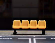 Load image into Gallery viewer, 1:64 Painted Figure Model Miniature Resin Diorama Yellow Long Chair Public Bench