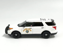 Load image into Gallery viewer, 596 1:64 White CHP Highway Police Explorer SUV Model Diecast Metal Car Box New Collection