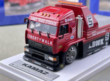 Load image into Gallery viewer, SW 1:64 Red Kamaz Flatbed Tow Trailer Truck #5 Model Diecast Metal Car New Collection