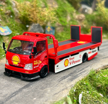Load image into Gallery viewer, CC 1:64 Red Hino H300 Custom Tow Flatbed Truck Model Diecast Metal Car New Collection