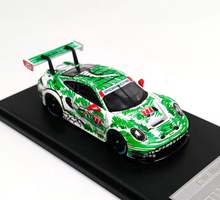 Load image into Gallery viewer, CW 1:64 Green Dinosaur 911 GT3 Sports Model Diecast Metal Car Box New Collection