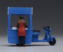 Load image into Gallery viewer, 1:64 Painted Figure Model Miniature Resin Diorama Mobile Vendor Food Cart Set