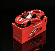 Load image into Gallery viewer, Bburago 1:64 Red 488 Pista Sports Open Model Diecast Metal Car Box New Collection