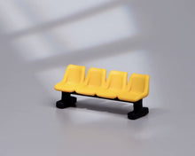 Load image into Gallery viewer, 1:64 Painted Figure Model Miniature Resin Diorama Yellow Long Chair Public Bench