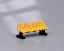 Load image into Gallery viewer, 1:64 Painted Figure Model Miniature Resin Diorama Yellow Long Chair Public Bench
