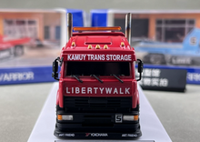 Load image into Gallery viewer, SW 1:64 Red Kamaz Flatbed Tow Trailer Truck #5 Model Diecast Metal Car New Collection