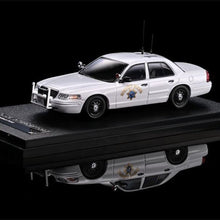 Load image into Gallery viewer, Rollin 1:64 White CHP Police CV Crown Victoria Model Diecast Metal Car Box New Collection