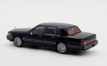 Load image into Gallery viewer, MK 1:64 HEC Black 1992 Town Car Luxury Classic Model Diecast Metal Car New Collection