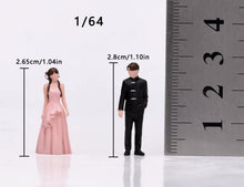 Load image into Gallery viewer, 1:64 Painted Figure Model Miniature Resin Diorama Wedding Couple Bride Groom