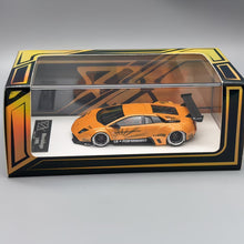 Load image into Gallery viewer, 404error 1:64 Orange Murcielago LP670 Black Spoiler Model Diecast Resin Car
