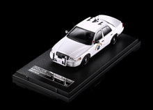 Load image into Gallery viewer, Rollin 1:64 White CHP Police CV Crown Victoria Model Diecast Metal Car Box New Collection