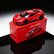 Load image into Gallery viewer, Bburago 1:64 Red 488 Pista Sports Open Model Diecast Metal Car Box New Collection