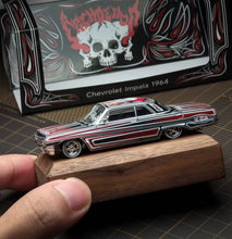 Load image into Gallery viewer, 97m 1:64 APA Black 1964 Impala Ghost Low Rider Sports Model Diecast Metal Car