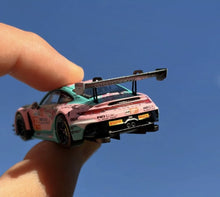 Load image into Gallery viewer, AR 1:64 Pink 911 GT3 R #22 Racing Sports Model Diecast Metal Car Box New Collection