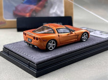 Load image into Gallery viewer, Bliss 1:64 Orange C6 Hard Top Coupe Sports Model Diecast Metal Car Box New Collection
