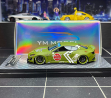 Load image into Gallery viewer, YM 1:64 Matte Green GT S Widebody Coupe Sports Model Diecast Resin Car Box New Collection