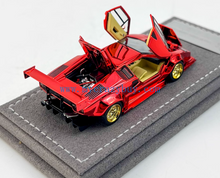 Load image into Gallery viewer, Topart 1:64 Plating Red LBWK Countach Sports Model Diecast Metal Car New Collection