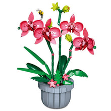 Load image into Gallery viewer, 698PCS MOC Pink Butterfly Orchid Phalaenopsid Flower Potting Model Toy Building Block Brick Gift Kids Compatible lego Display Decorate