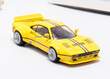 Load image into Gallery viewer, HM 1:64 Yellow Stripe 288 GTO Widebody Sports Model Diecast Metal Car New Collection