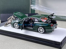 Load image into Gallery viewer, PGM 1:64 Green Skyline GTR R34 Nismo Z-Tune Sports Model Diecast Metal Car New Collection