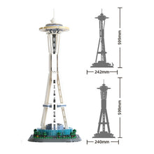 Load image into Gallery viewer, 1075PCS MOC Architecture Seattle Space Needle Tower Model Toy Building Block Brick Gift Kids Compatible Lego Display