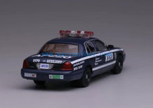 Load image into Gallery viewer, 1:64 596 Blue Police Crown Victoria CV EN114 Sedan Model Diecast Metal Car New Collection