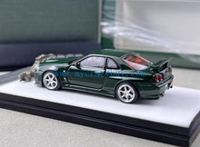 Load image into Gallery viewer, PGM 1:64 Green Skyline GTR R34 Nismo Z-Tune Sports Model Diecast Metal Car New Collection