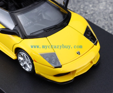 Load image into Gallery viewer, PK 1:64 Yellow Murcielago LP640 Roadster DIY Sport Model Diecast Metal Car New Collection
