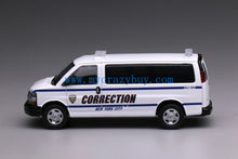 Load image into Gallery viewer, 596 1:64 White Express 3500 NYCD Police Van Model Diecast Metal Car New Collection