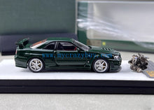 Load image into Gallery viewer, PGM 1:64 Green Skyline GTR R34 Nismo Z-Tune Sports Model Diecast Metal Car New Collection