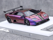 Load image into Gallery viewer, Fuelme 1:64 Purple Diablo GTR Racing Sports Model Diecast Resin Car New Collection