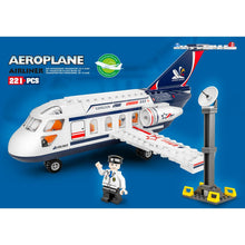 Load image into Gallery viewer, 221PCS MOC City Airliner Air Bus Plane Figure Model Toy Building Block Brick Gift Kids Compatible Lego