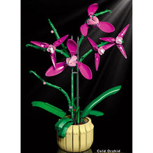 Load image into Gallery viewer, 608PCS MOC Purple Cold Orchid Phalaenopsis Flower Potting Model Toy Building Block Brick Gift Kids Compatible lego Display Decorate
