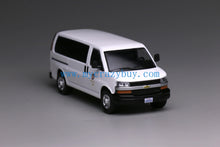Load image into Gallery viewer, 596 1:64 White GMC Express 3500 Police Van Model Diecast Metal Car New Collection